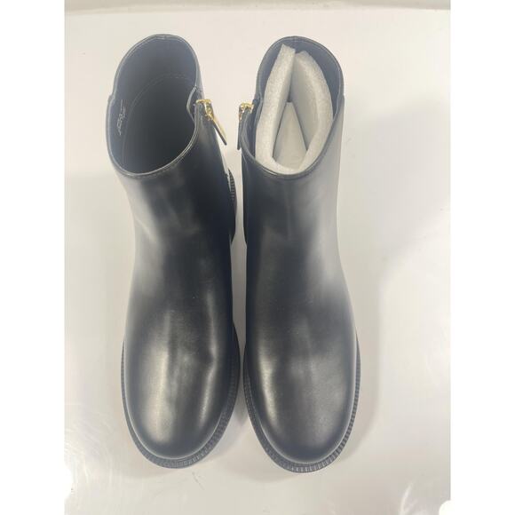 Michael Kors Mandy Bootie Boots Womens Size 8M Black Faux Leather Ankle Logo main image 0